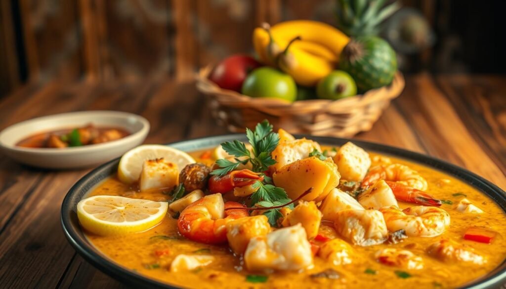 Brazilian seafood moqueca