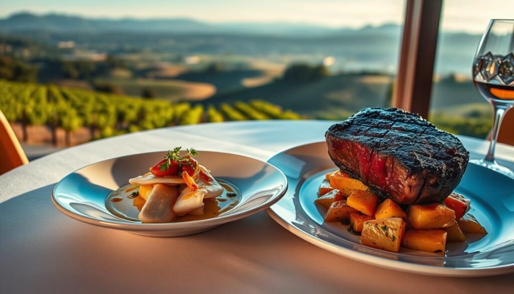 California fine dining seasonal dishes