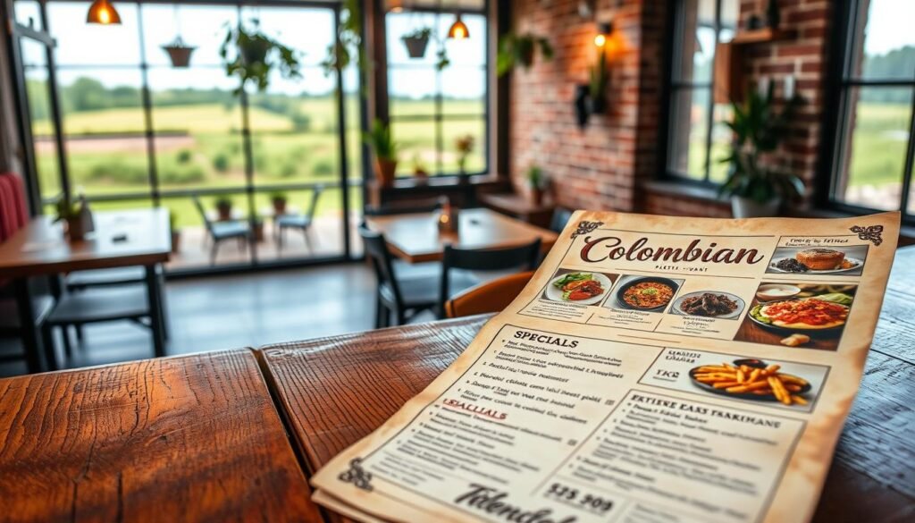 Colombian restaurant menu Illinois