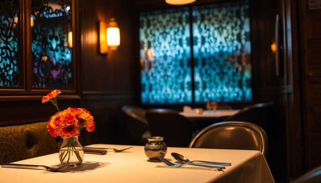 book table Carytown Indian Cuisine