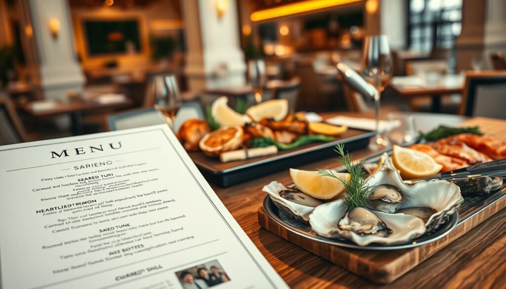 fresh seafood menu