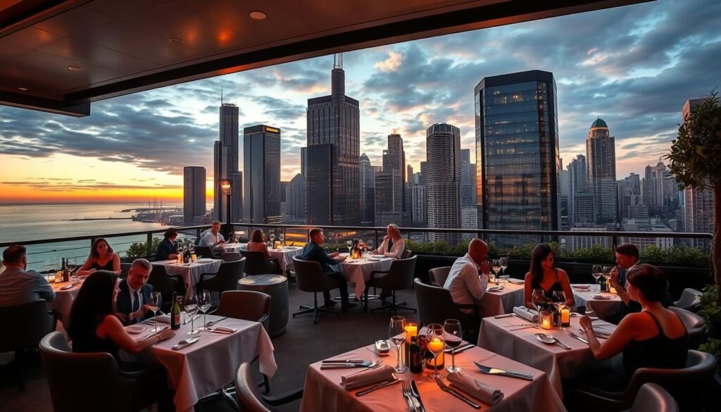luxury rooftop dining Chicago