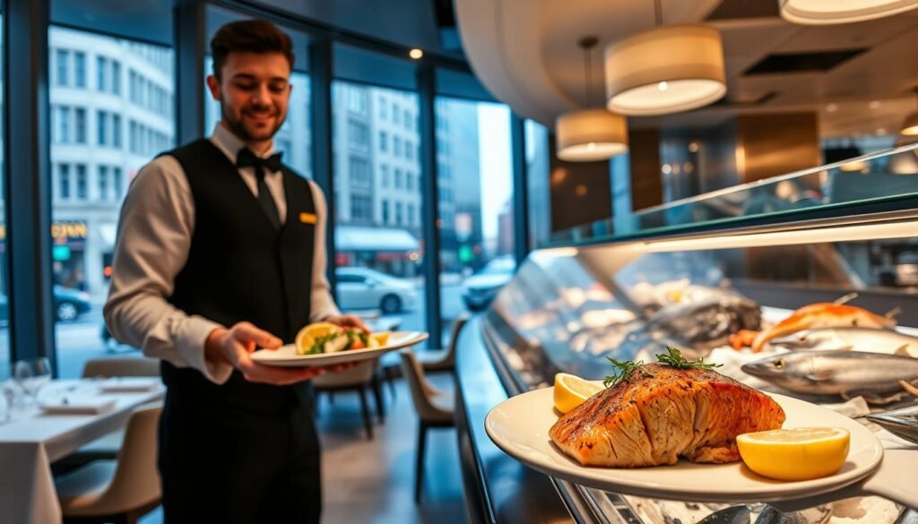 steak restaurant Illinois seafood options